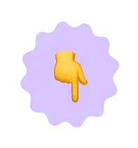Bouton pour faire défiler vers le haut de la page représentant un doigt pointé vers le haut